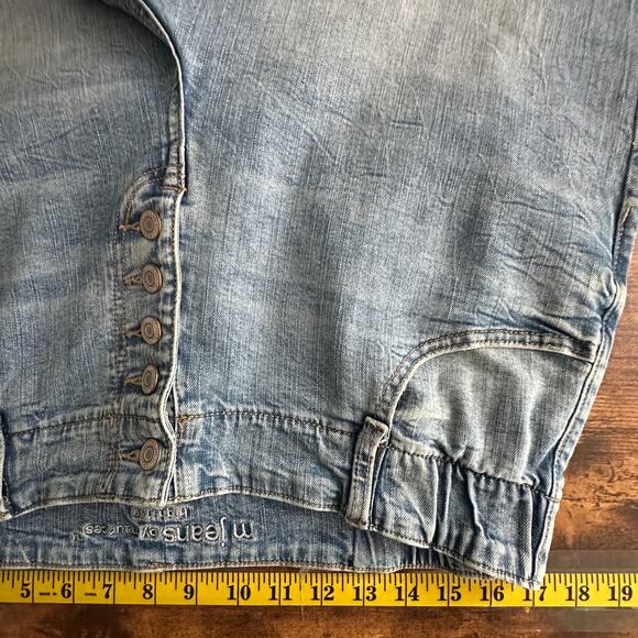 Maurices M Jeans 16W Short High Rise Button Fly Wide Leg Light Wash Beachy - Picture 3 of 9